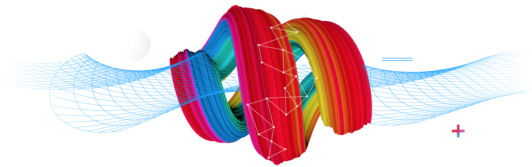 Different shapes and lines evolving in the same direction